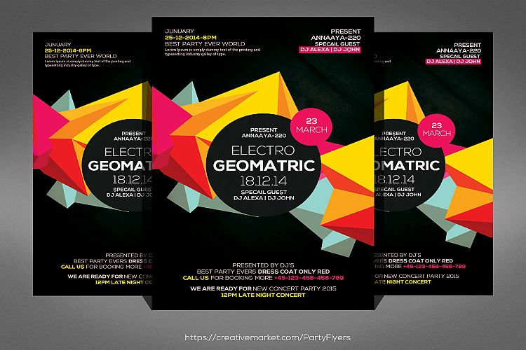 Geometrik Flyer Psd