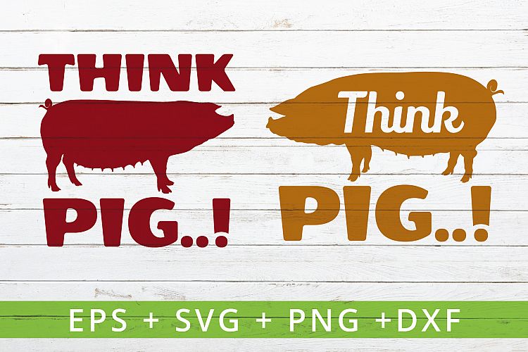 THINK PIG farm theme SVG