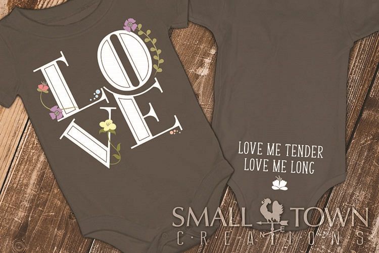 Love, Floral, Flowers, baby outfit, SVG - more cut files