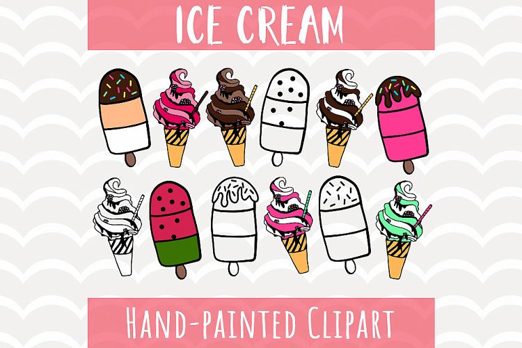 Ice Cream Clip art Set