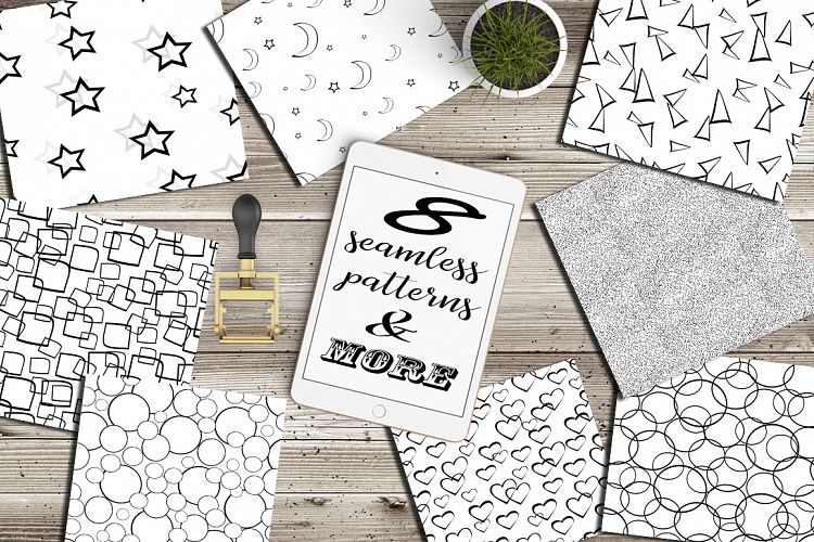 Figures seamless patterns