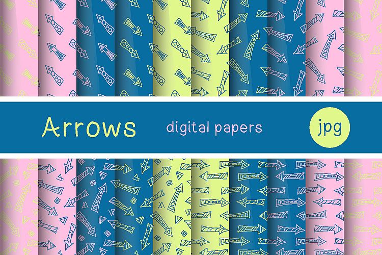 Digital paper - hand drawn arrows