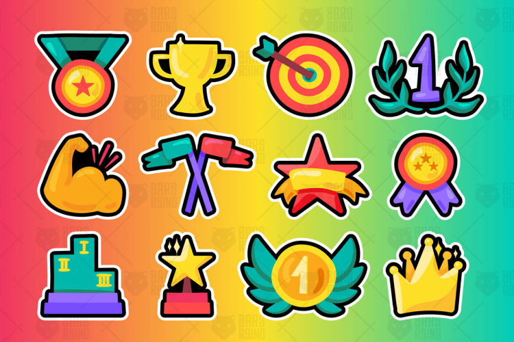 Sport Win Awards And Champion Symbols Set
