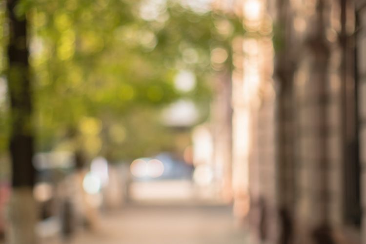 Blurred street view at day 