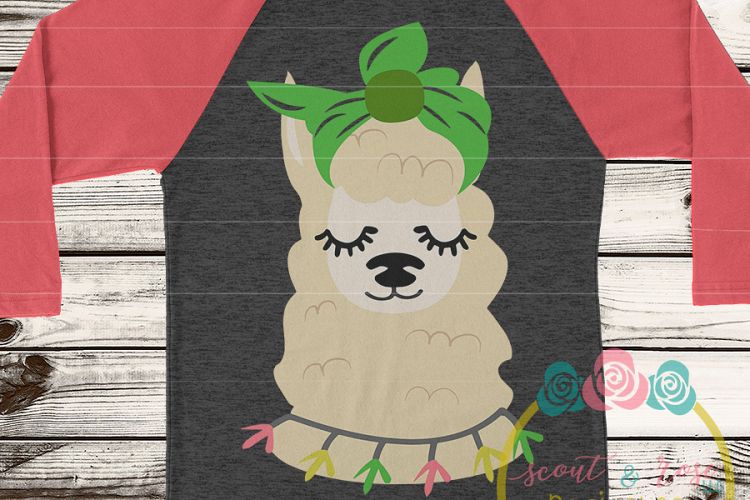 Llama with Bandana SVG DXF PNG