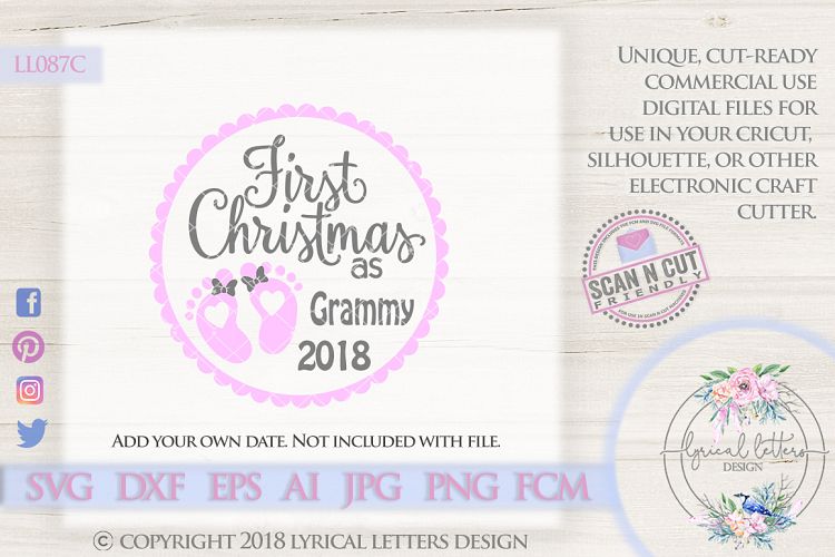 First Christmas as Grandparent Relative SVG Cut File LL087C