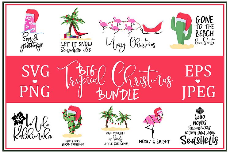 Big Tropical Cristmas Bundle SVG