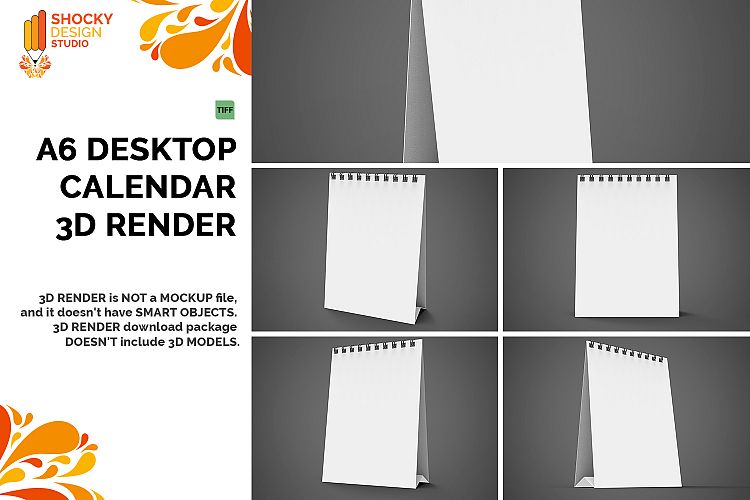 Desktop Calendar 3D Render