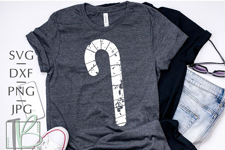 Grunge SVG, Candy Cane SVG