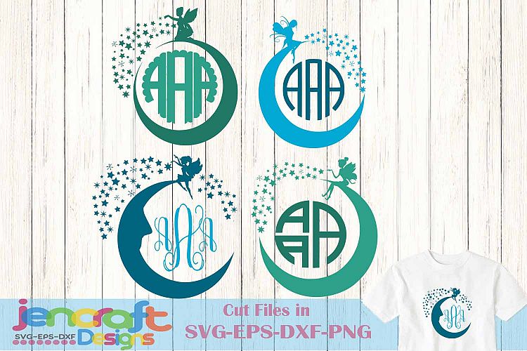 Download Fairy Pixie Dust Monogram Frame SVG, Eps, DXF, PNG (130512 ...