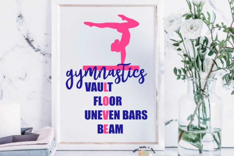 Gymnastics Printable wall art gymnast themed bedroom print