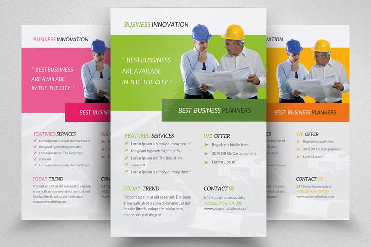 Civil Engineer   Construction Business Flyer