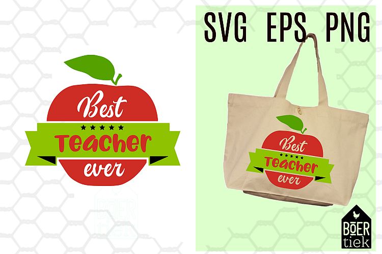 Best teacher ever, SVG file