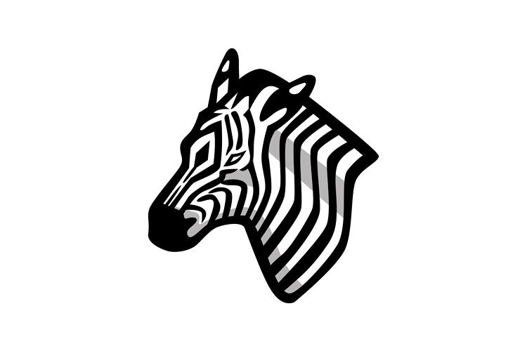 Zebra Head Mascot