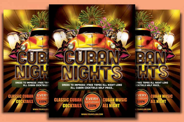 Cuban Nights Flyer Template