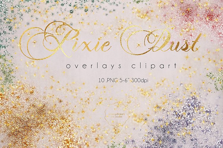Colorful Glitter Overlay Clipart