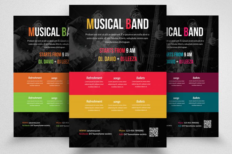Musical Band Concert Flyer Template