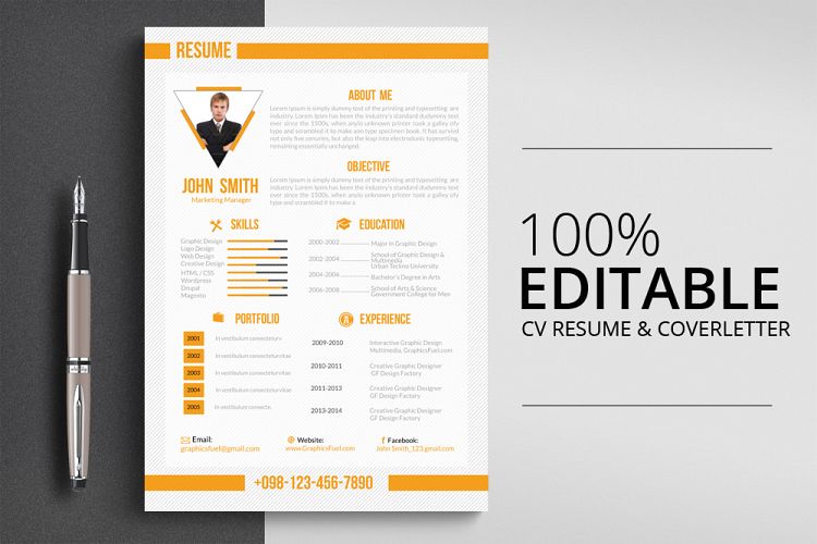 3 Pages Job CV Resume Template