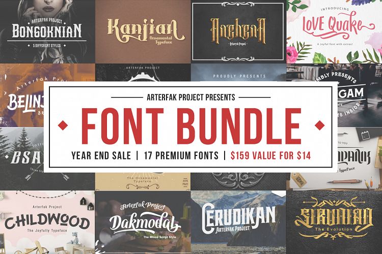 Arterfak Font Bundle II