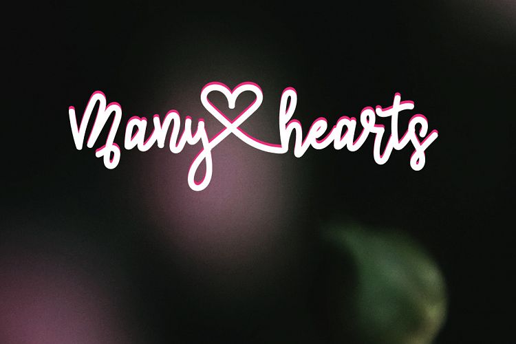 Many heart | Elegant Script Font
