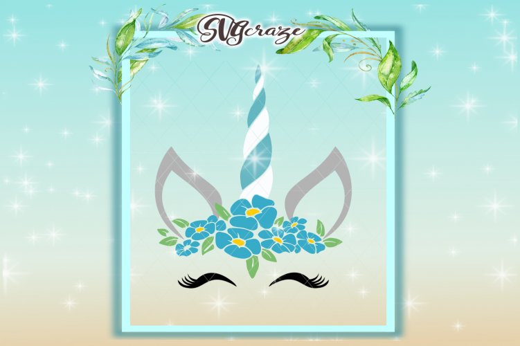 Unicorn Face With Flowers Svg Dxf Eps Png Svg Files