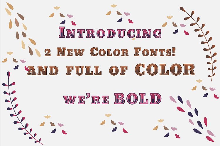 Purple meets Fuchsia and Carmel Toffee fonts