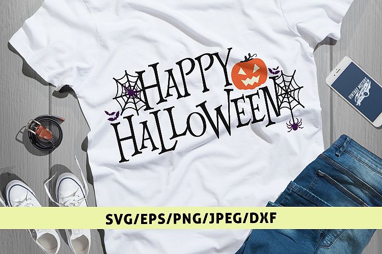Happy Halloween - Halloween SVG EPS DXF PNG Cutting Files