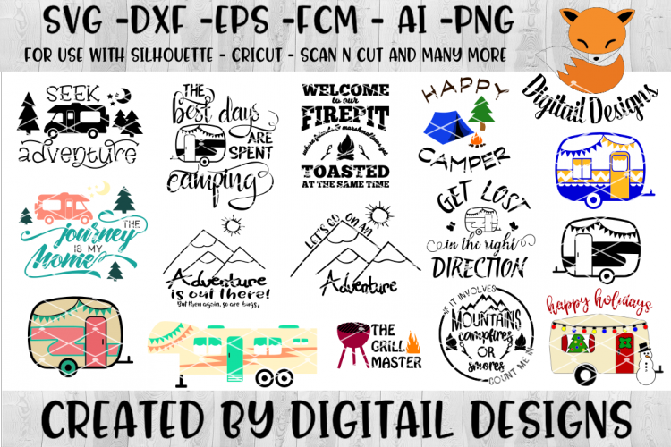Camping SVG Bundle for Silhouette - Cricut - Scan N Cut