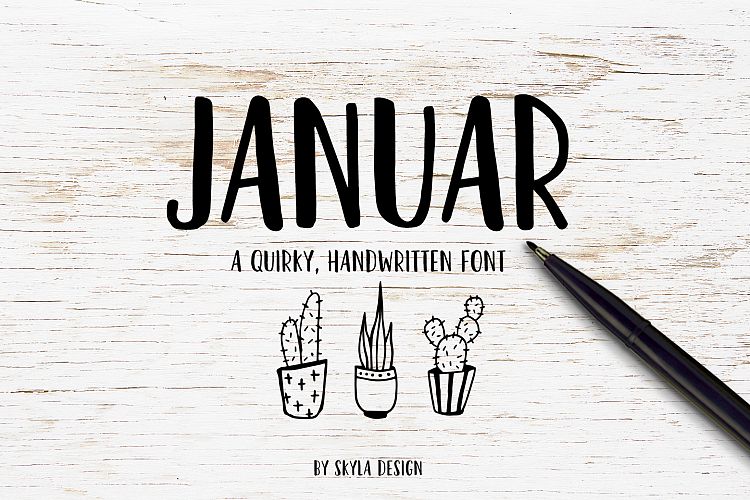 Bold, fun handwritten font - Januar