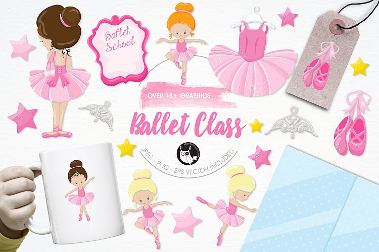 Ballet Class  graphics and illustrations