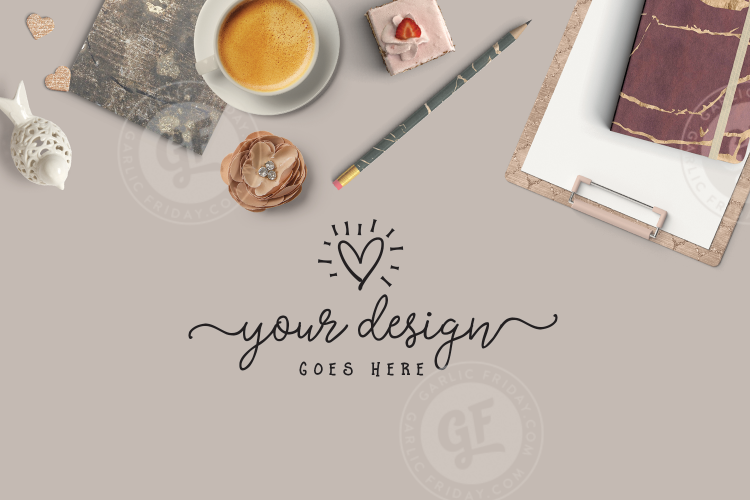 Feminine Mockup - Burgundy Styled Desktop Scene