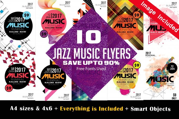 10 Music Night Flyers Bundle