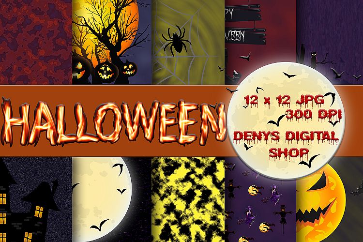 Halloween, Halloween Scrapbooking, Halloween Digital Papers