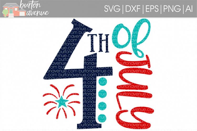 4th of July Patriotic SVG Cut File for Silhouette, Cricut, Electronic Cutters