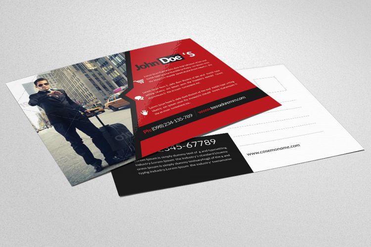 Business Tourist Postcard Template