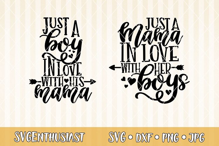 Download Just a mama in love with her boys SVG cut file (296088 ...