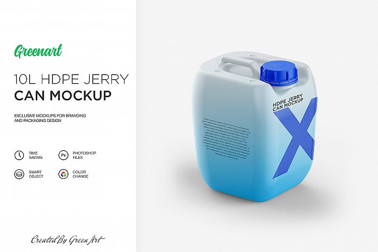 10L HDPE Jerry Can Mockup
