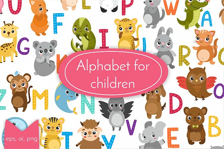 Alphabet animals for kids