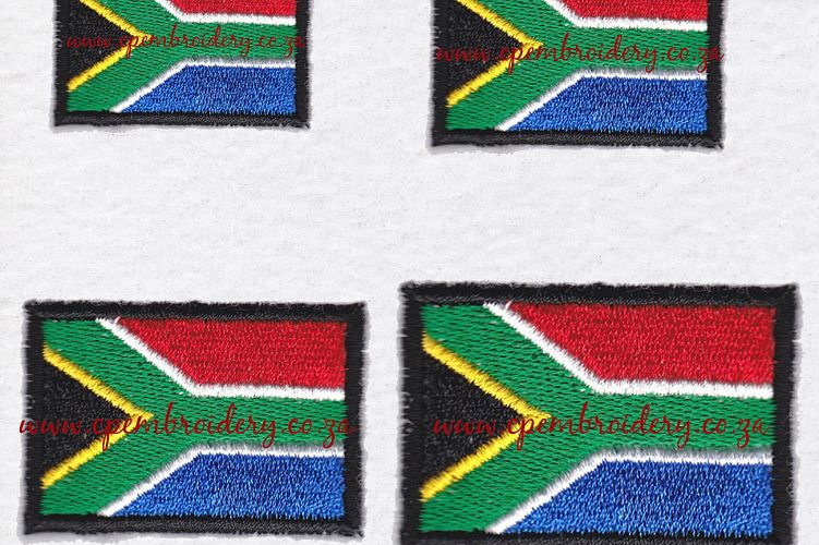 South African Flag Machine Embroidery Design