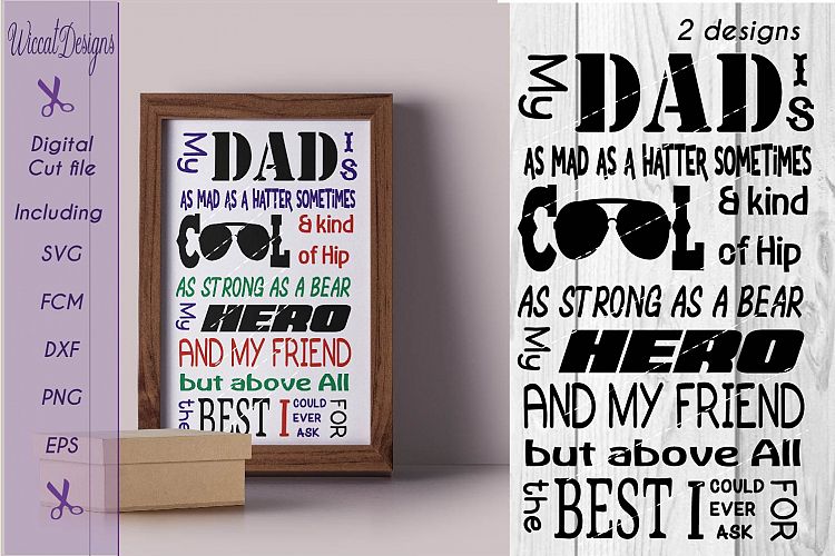 Fathers day svg, word art svg, cool dad svg,
