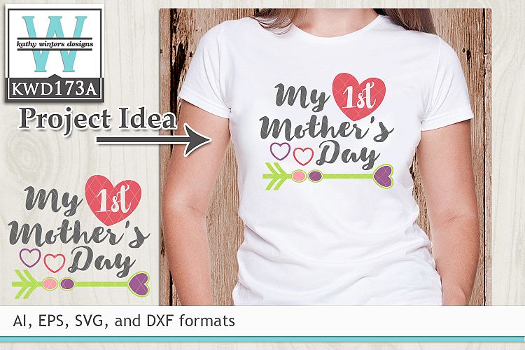 Mothers SVG - My 1st Mother's Day example image 1