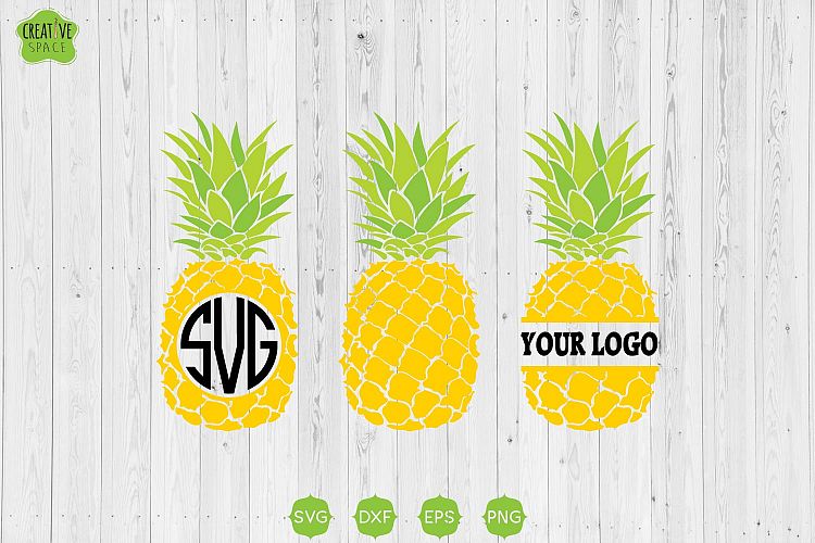 Pineapple Monogram frame svg files