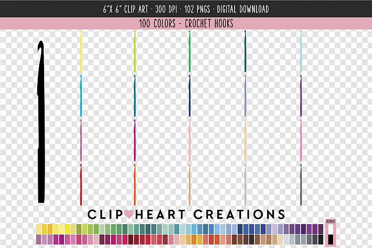 Crochet hook Clip Art - 100 Clip Art Graphics