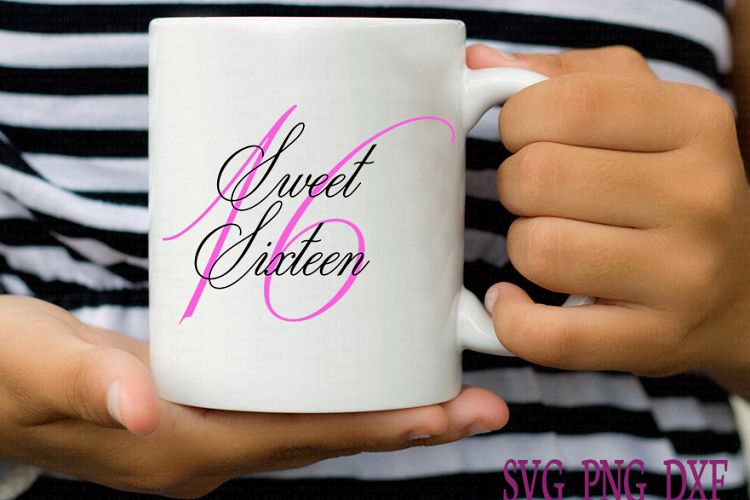 Sweet 16 SVG 16th SVG Sixteen Birthday SVG 16th Birthday Svg Birthday Cut Files Clip Art Vector Svg Sayings