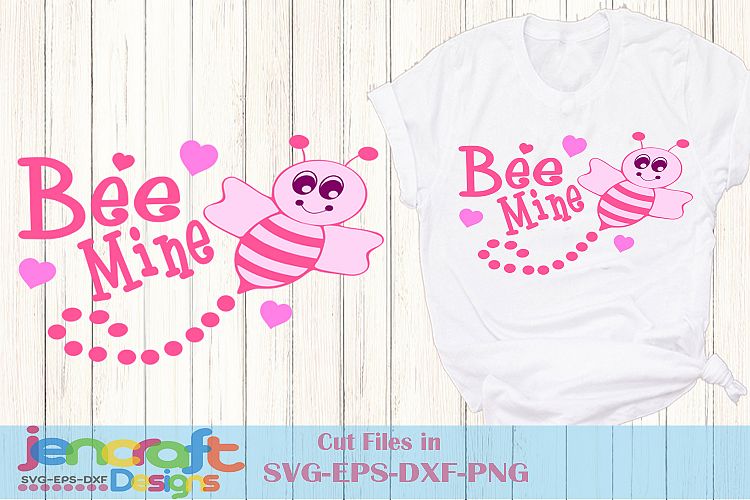 Valentine SVG - Bee Mine svg cut file Design