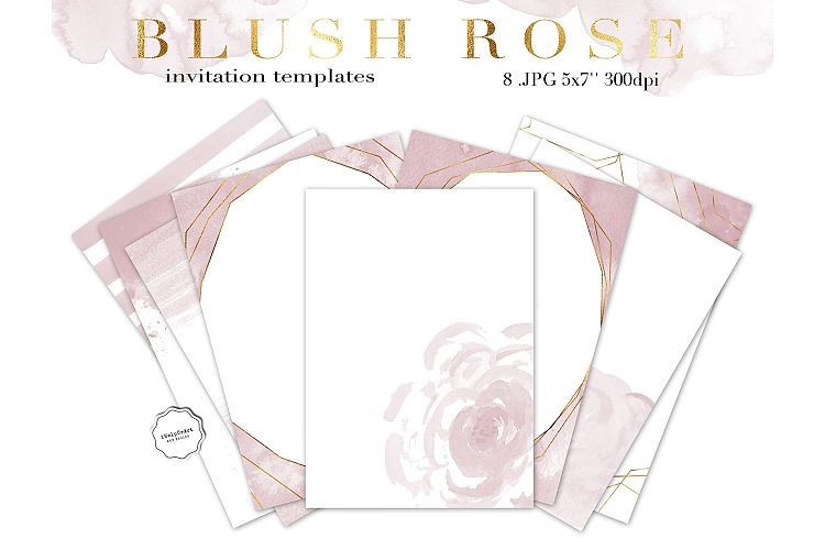 Blush Pink Watercolor Invitation Template