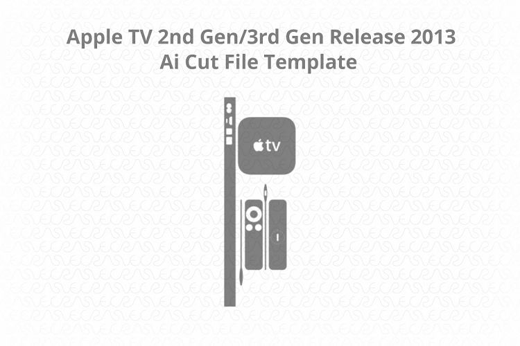 Apple TV 2nd Gen/3rd Gen Vinyl Skin Vector Cut File Template