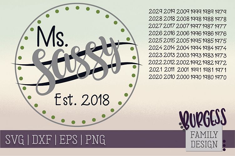 Ms. Sassy Est. | SVG DXF EPS PNG