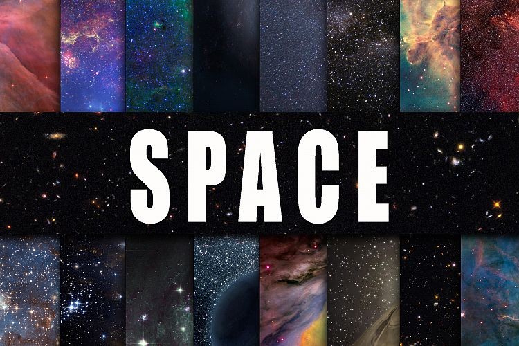Space Digital Paper Textures