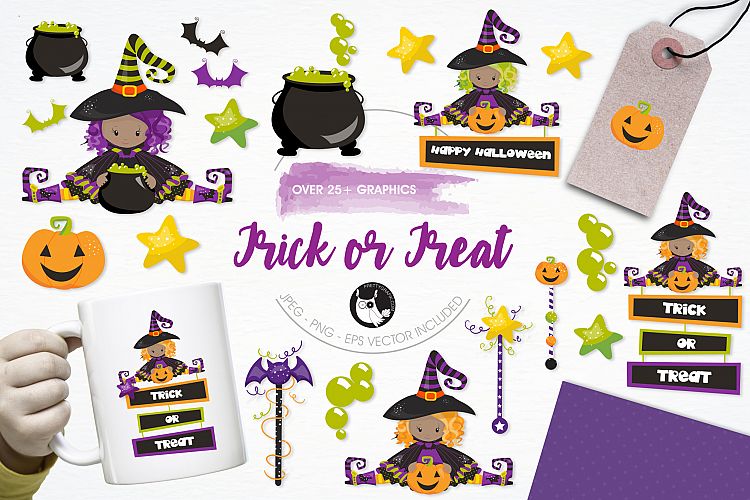 Trick or Treat graphics and illustrations